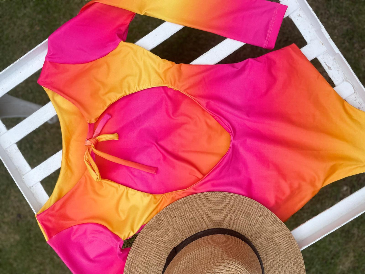 One piece Boricua Sunset Long Sleeve Swimsuits