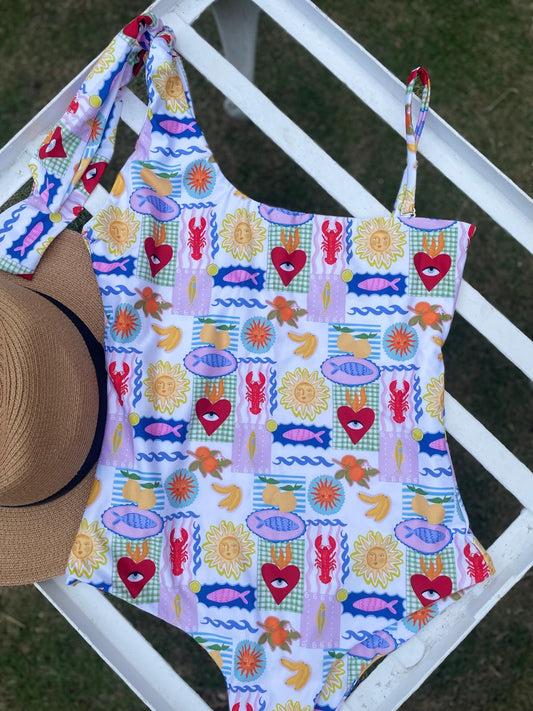 Off The Shoulder White One Piece Isla Bonita