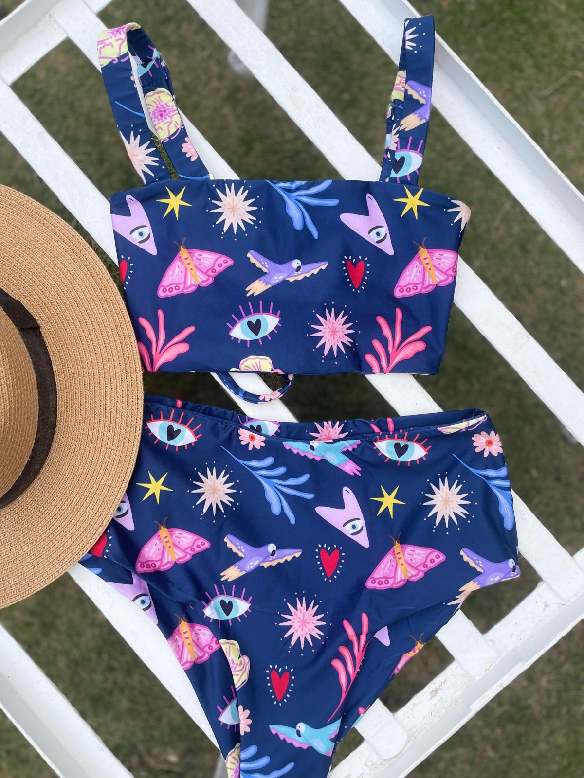Two Piece Tropical Island Swimsuits