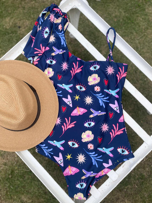 Off The Shoulder Tropical Island Swimsuits